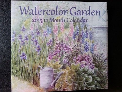 Calendar 2015 Watercolor Garden Wall 12-Month New