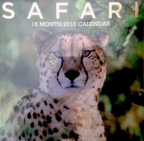 2015 16 Month SAFARI 12x12 Nature Wall Calendar NEW/SEALED