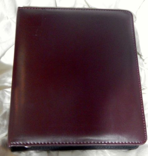 7-ring burgundy franklin covey starter binder 1&#034; rings - 25769 - cl has dividers for sale