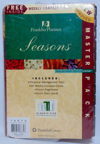 Franklin Covey SEASONS MASTER PACK Classic Size 5.5&#034; x 8.5&#034; Tools For HE Living