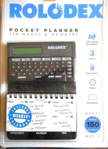 Rolodex Pocket Planner 150 Names Numbers Model RPP-3 1993 VINTAGE NEW IN PACKAGE