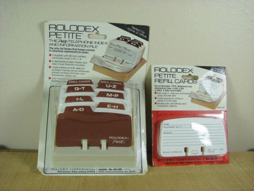 New Rolodex Petite Card Information File SB-300 2 1/4 x 4 Plus SB-30 Refill Pack