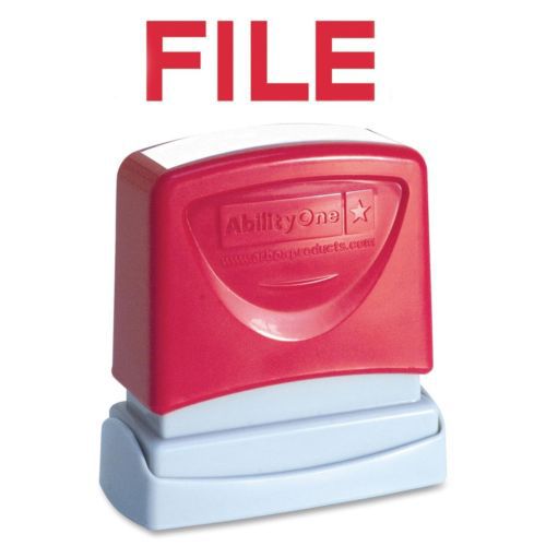 Skilcraft Pre-inked Message Stamp - File Message Stamp - 0.5&#034; X (nsn2074209)