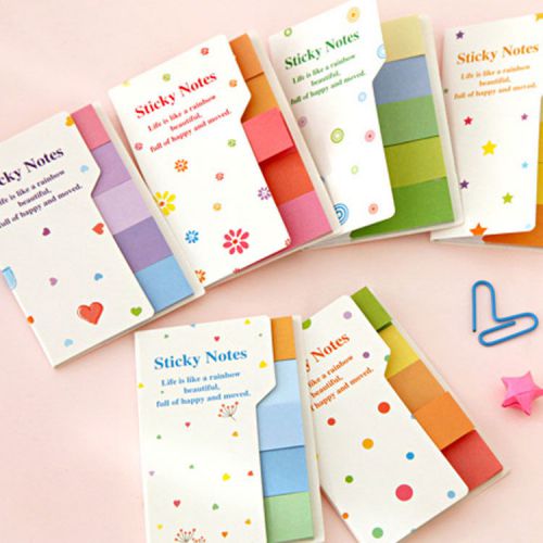 RQQ Rainbow Mini Sticker Post It Bookmark Marker Flags Index Tab Sticky Notes