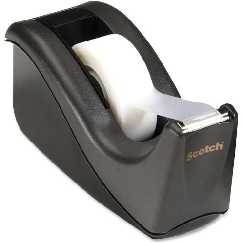 Scotch desktop tape dispenser - 1&#034;core -refillable - non-skid base -black for sale
