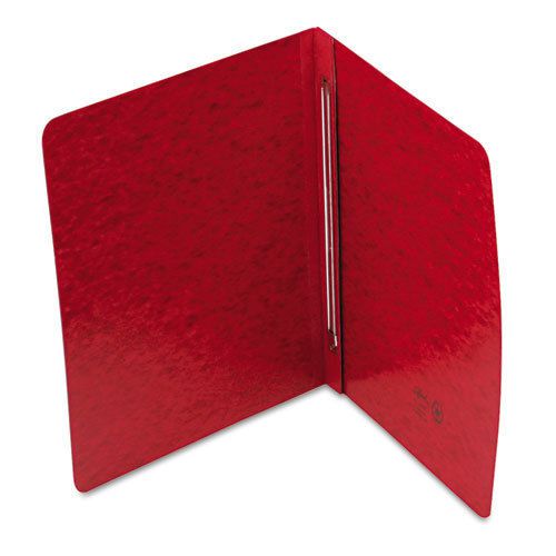 Side opening pressguard report cover, prong fastener, letter, bright red for sale