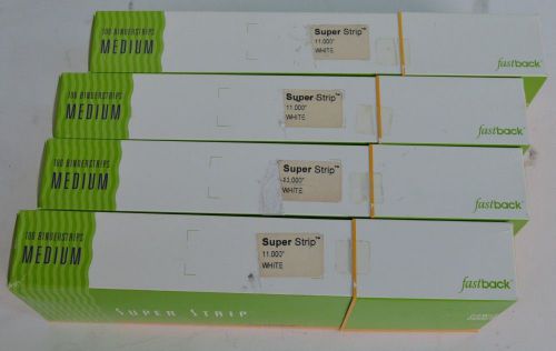 Lot of 4 Boxes of FastBack Super Strips Medium White 11&#034; Binding Strips