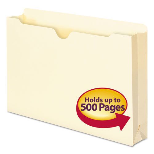 File Jackets with Two Inch Accordion Expansion, Legal, 11 Point Manila, 50/Box