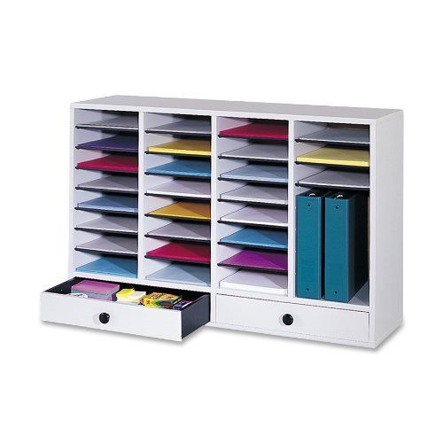 Home Office 32-Compartment File Letter Mail Storage Cabinet Organizer w/ Drawer