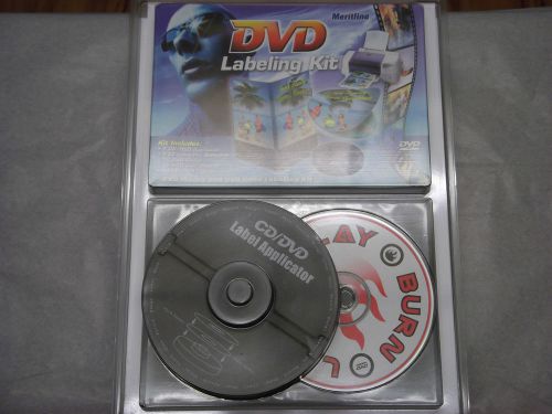 Meritline DVD Labeling Kit Complete with Applicator and DVD Cases BRAND NEW