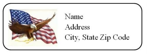 30 Personalized Return Address Labels US Flag Independence Day (us11)