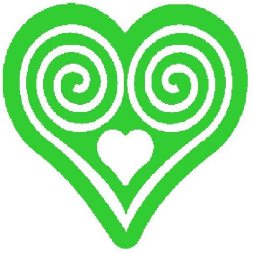 30 Custom Green Spiral Heart Personalized Address Labels