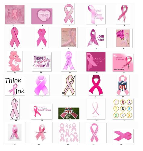 30 Personalized Return Address labels Think Pink Breast Cancer Buy3 get1 free
