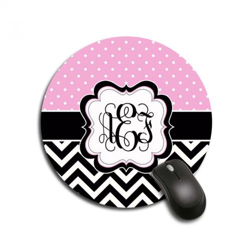 Pink and Black Chevron Computer Mouse pad - Customized gifts - 113