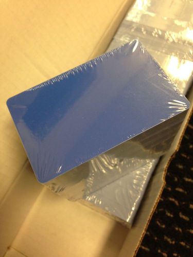 Blue CR80 30 Mil PVC Cards for ID Printing Qty. 500 NEW
