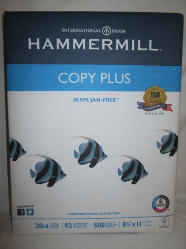 Hammermill copy plus copy paper 20 lb.92 brightness 500 sheets 8 1/2&#034; x 11&#034; for sale