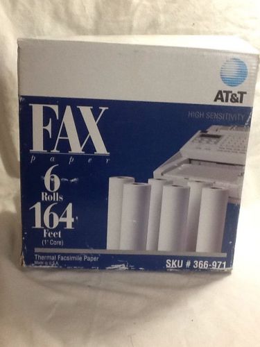 At&amp;t high sensitivity fax paper 6 rolls 164 feet for sale