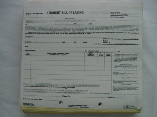 Rediform Office Products Bill of Lading Short Form Quadruplicate pack of 97
