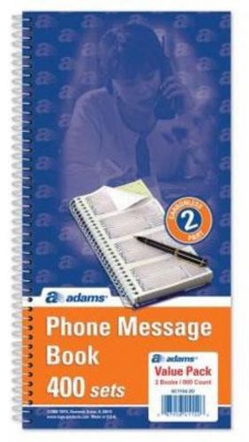 Phone Message Book 2-Part Carbonless 4/PG 400 ST/BK 2 BK/PK