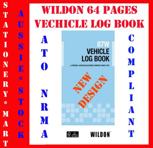 WILDON 87W POCKET SIZE VEHICLE LOG BOOK ATO NRMA COMPLIANT 64 PAGES CAR TRUCK OZ