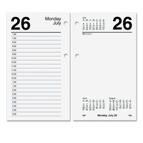 Year 2015 Desk Calendar REFILL 3 1/2&#034; x 6&#034; Daily Paper Sheets Agenda Half Hourly