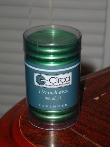 Emerald Green 1 1/2-inch Aluminum Circa Discs from Levenger