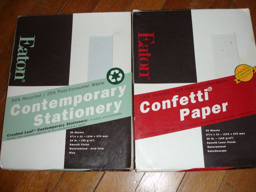 VINTAGE EATON CONTEMPORARY STATIONARY 8.5X11, LOT OF 2 LASER TYPEWRITER 24 28 Lb
