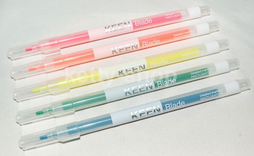 KEEN 2 mm Detail Marking Highlight Pen Highlighter x 5 (Made in Korea)