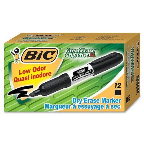Bic Great Erase Low Odor Whiteboard Marker - Fine Marker Point Type - (gdem11bk)