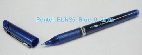 3 pcs pentel bln25-c energel gel pen 0.5mm blue ink liquid needle tip for sale