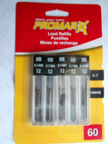 60 LEAD REFILLS // 0.7mm, HB#2 // Fits all 0.7mm Mechanical Pencils //
