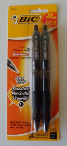 BIC Velocity Retractable Gel-Ink Roller Pens, Medium Point, Black, 2/Pack ?