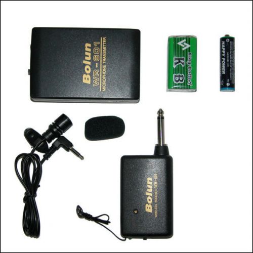 Pro wireless tie clip-on microphone wm-601 mini mic w/batteries--brand new for sale