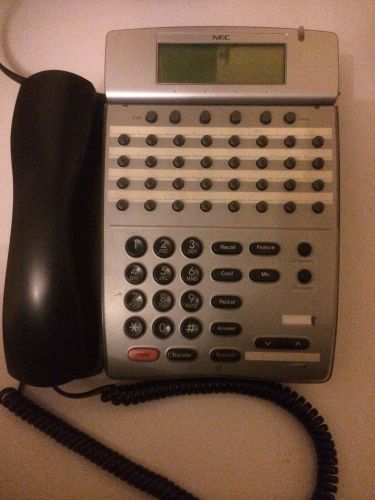 NEC Dterm Series I. DTR-32D-1 (BK), Black / Silver Telephone.
