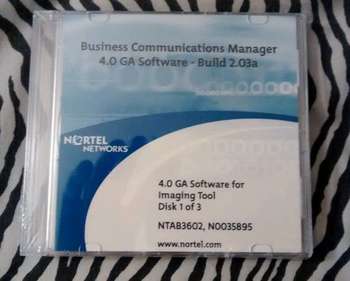 Nortel Communications Manager 4.0 GA Software - Build 2.03a NTAB3602, N0035895