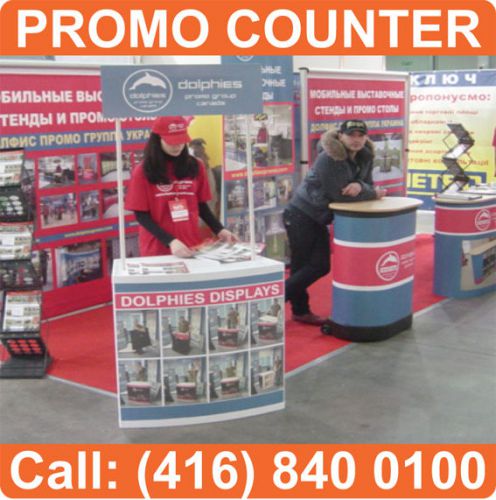 3 units - trade show tables display booth promotion counters kiosk banner stands for sale
