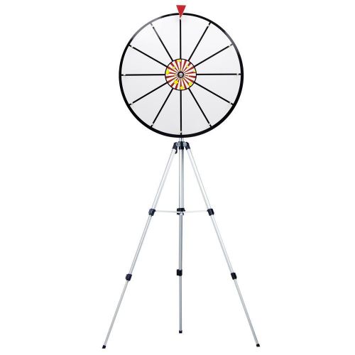 24&#034; WHITE DRY ERASE PRIZE WHEEL W/FLOOR STAND