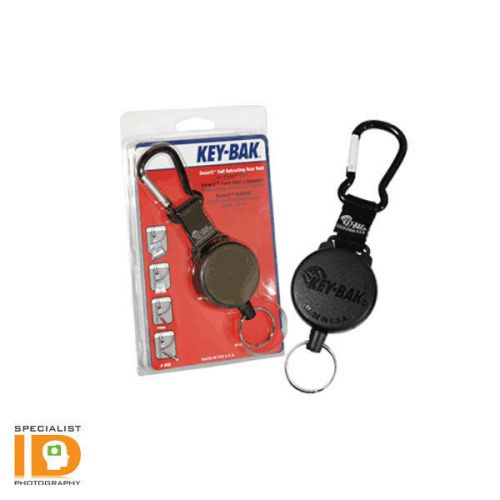Key-bak secureit carabiner retracting gear reel usa made #488b for sale
