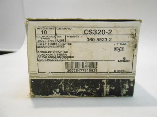 NOS Leviton 3way Commercial Quiet Toggle Switch 20amp  CS320-2 lot of 5 -18M 5