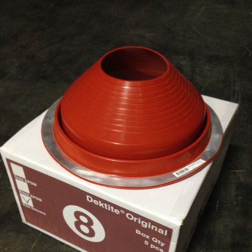 No 8 SILICONE Hi-Temperature Pipe Boot by Dektite for Metal Roofing