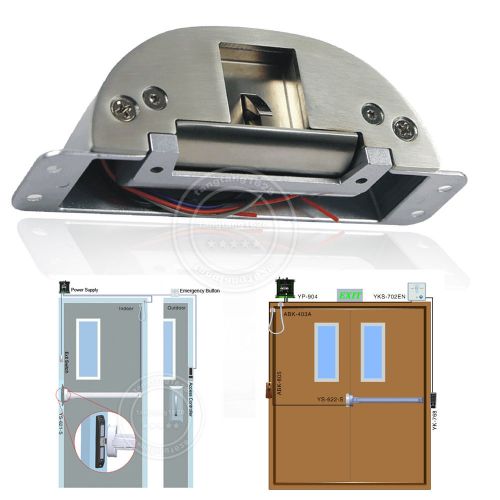 Access control electric strike lock for fire exit emergency door push panic bar for sale