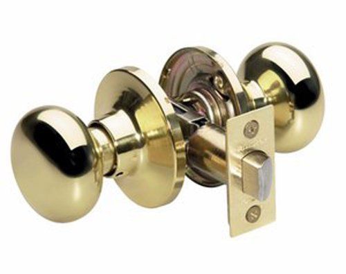 Master Lock BCO0403 Biscuit Passage Door Knob,  Bright Brass New