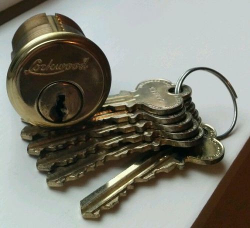 Lockwood Brass 7 Pin Lock Cylinder for Doors with 6 Keys