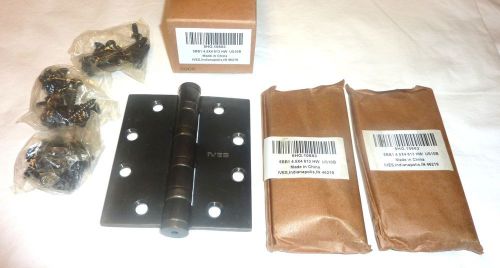 3 ives 5bb1hw 4.5&#034; x 4&#034; us10b mortise ball bearing butt door hinges dark bronze for sale
