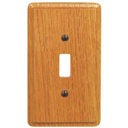 Contemporary Light Oak Switch Wall Plate-OAK 1-TOGGLE WALL PLATE