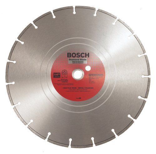 Bosch db1467 premium plus 14-in wet cutting segmented diamond saw blade w/ 1-in for sale