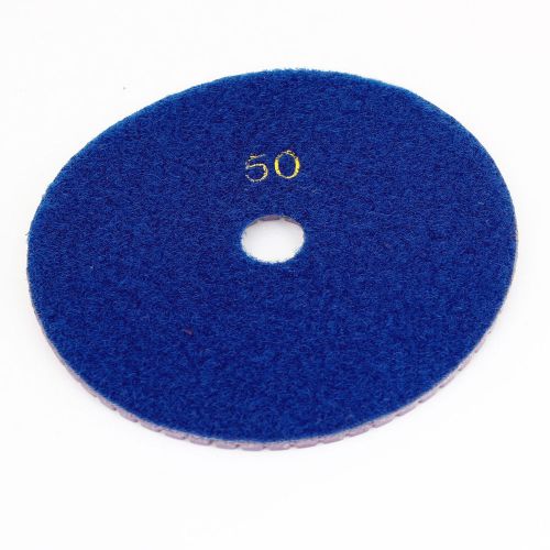 4.8&#034; Dia Concrete Diamond Royal Blue Polisher Polishing Buffer Pad 50 Grit