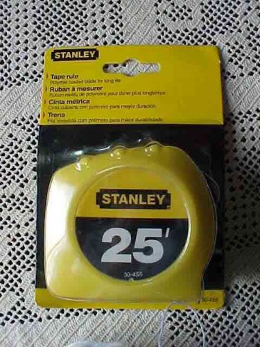 Stanley tape measure 25&#039; 30-455 3 rivet hook contour case new tape rule for sale