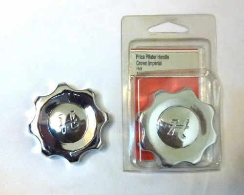 (2) Lasco HC-48 Price Pfister Handle Metal Crown Imperial HOT Handle CHROME NEW!