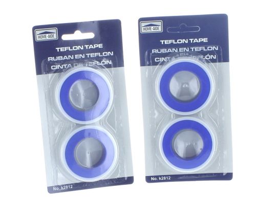 Teflon Plumbing Thread Seal Tape 1/2&#034; x 136&#039;  Lot of 4 Rolls Total K2812